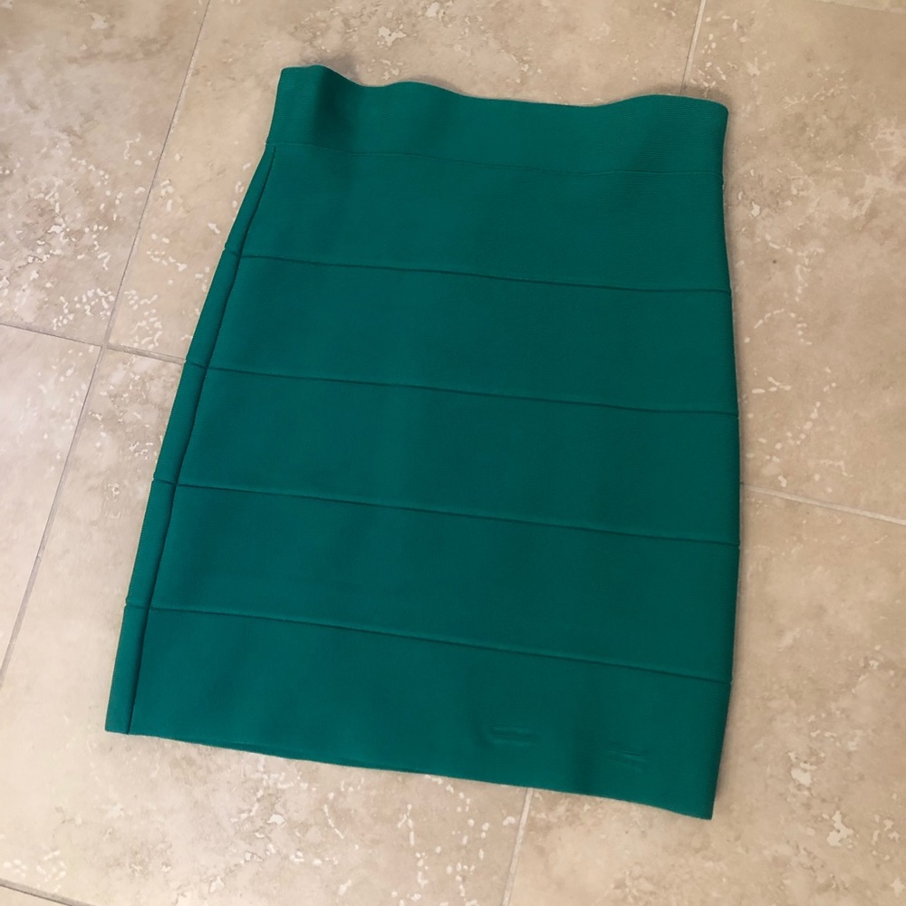 BCBG MaxAzria Teal Bandage Skirt w Tags